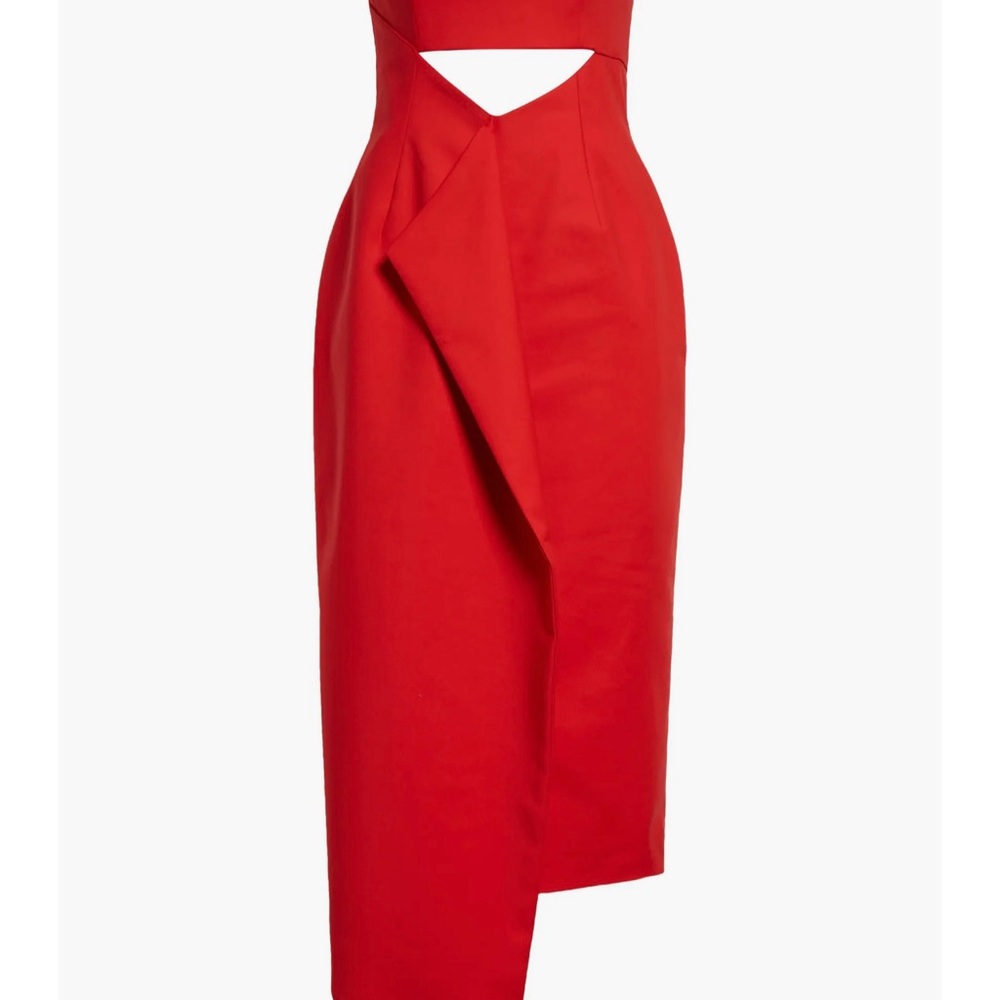 Chic Asymmetrical Red Dress